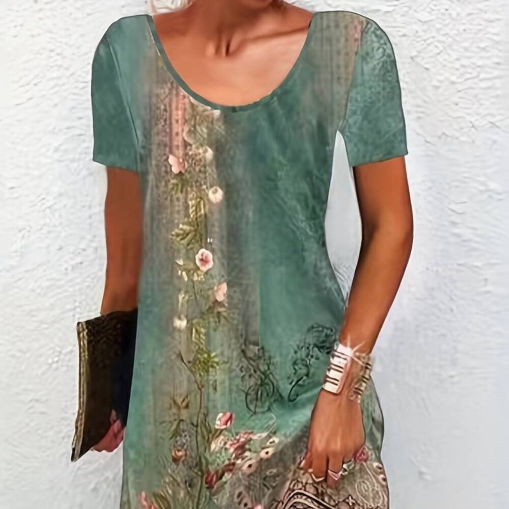 Floral Print Dress, Summer Dress, Women's Clothing ( small)